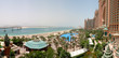 Panorama of Atlantis the Palm hotel's beach, Dubai, UAE