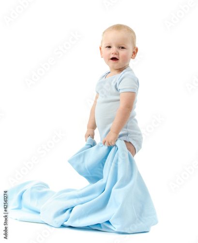 Photo: Kind mit blauer Decke Kind mit blauer Decke