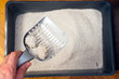 cleaning cat litter box