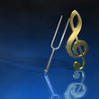 Stimmgabel Violinschlüssel BL
