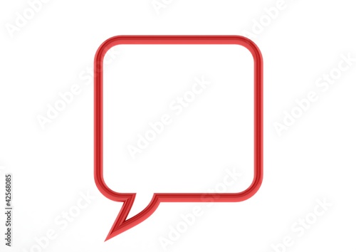 Illustration: Red Speech Bubble Red Speech Bubble