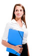 femme avec dossier