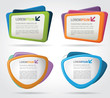 Colorful template elements for advertising brochure