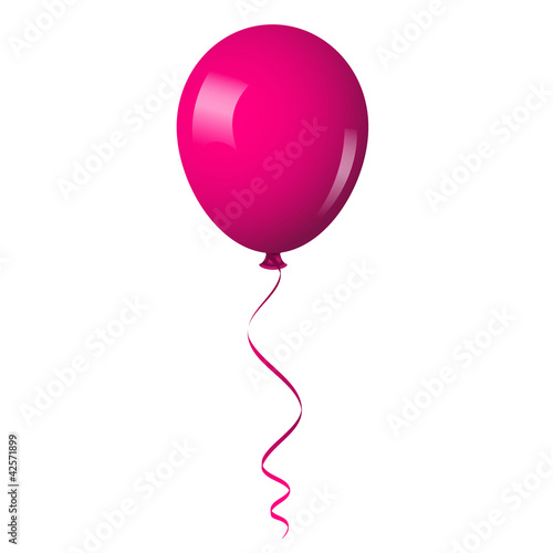 Vector: Vector illustration of pink shiny balloon Vector illustration of pink shiny balloon