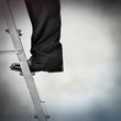 standing on stepladder