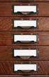 Photo: Old Flat File Drawers With Blank Labels Old Flat File Drawers With Blank Labels