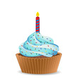 Vektor: Birthday cupcake Birthday cupcake