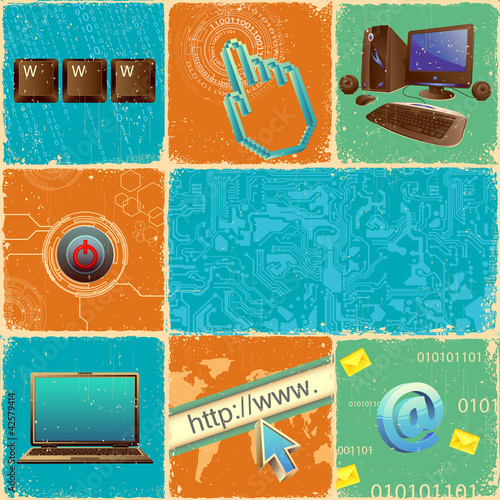 Vektor: Technology Collage Technology Collage