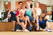Zumba or Jazzdance - young people dancing