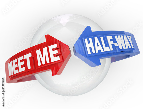 Photo: Meet Me Half-Way Arrows Compromise Settlement Meet Me Half-Way Arrows Compromise Settlement
