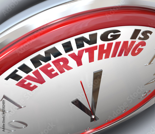Photo: Timing is Everything Words on Clock Punctual Speed Timing is Everything Words on Clock Punctual Speed