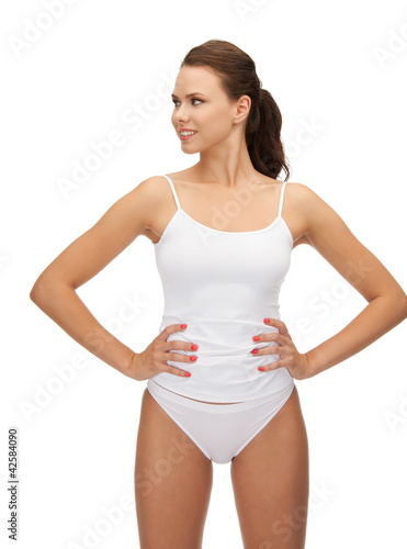 Photo: beautiful woman in cotton undrewear beautiful woman in cotton undrewear
