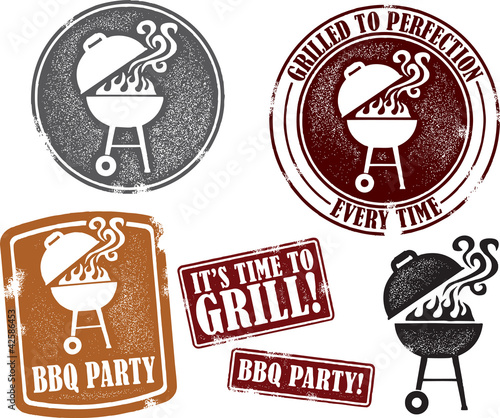 Vector: Distressed BBQ Graphics Distressed BBQ Graphics