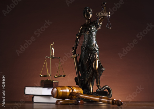 Photo: Law theme, mallet of judge, wooden gavel Law theme, mallet of judge, wooden gavel