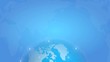 Loopy footage of spinning Earth on blue background
