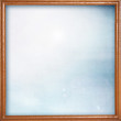 Illustration: blue textured background in the wooden frame blue textured background in the wooden frame