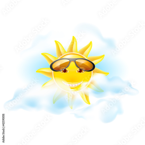 Vektor: Cartoon sun Cartoon sun