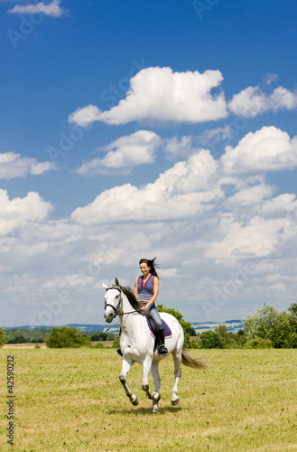 Photo: equestrian on horseback equestrian on horseback