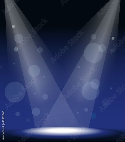 Vektor: spot lights on stage spot lights on stage