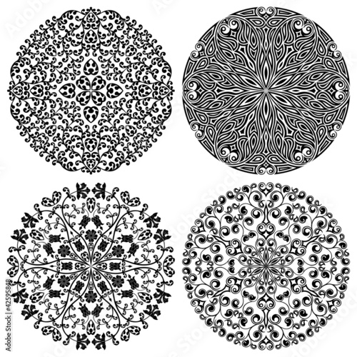 Vektor: Floral patterns set Floral patterns set