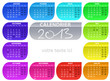 calendrier 2013 rectangle arrondi  votre texte