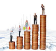euro piles and people