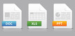 Icons for office file extensions