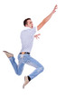 Photo: jumping young casual man jumping young casual man