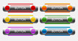 Vector: Blank black plastic buttons Blank black plastic buttons