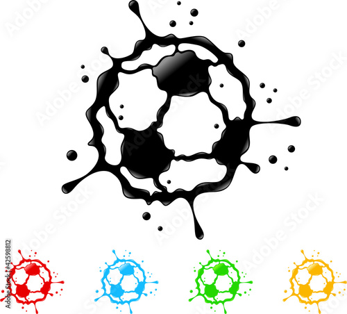 Vector: soccer ball splat soccer ball splat
