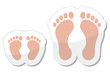 Vector: Footprint icon - baby, child and adult Footprint icon - baby, child and adult