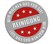 canvas print picture - Schild graurot rt WMDFS REINIGUNG