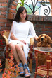 Young woman and a dog