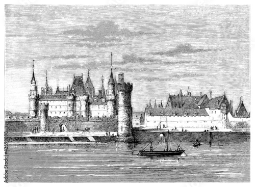 Illustration: The medieval Louvre - Paris (France) The medieval Louvre - Paris (France)