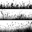 meadow silhouette set