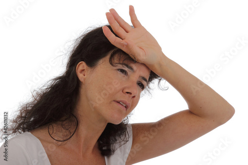 Photo: femme ayant la migraine femme ayant la migraine