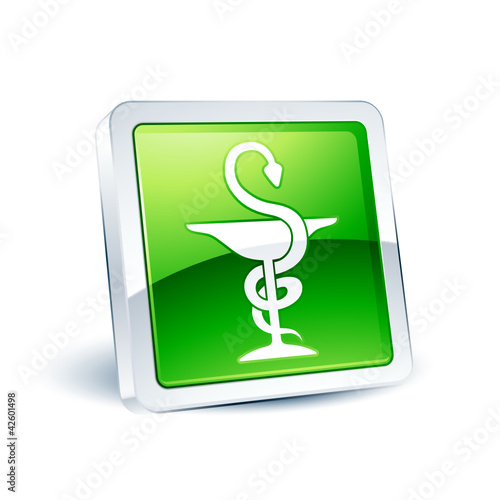 Vettoriale: icône bouton internet caducée icône bouton internet caducée