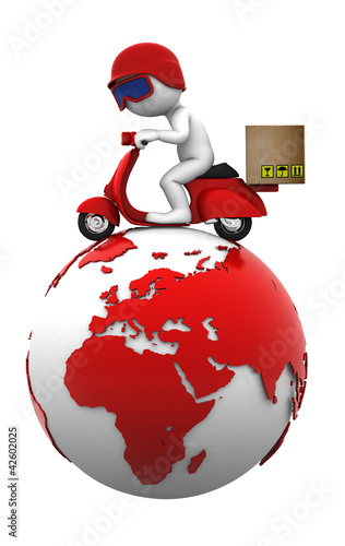 Illustration: International freight. Isolated International freight. Isolated