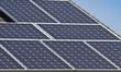 Close up of solar energy array