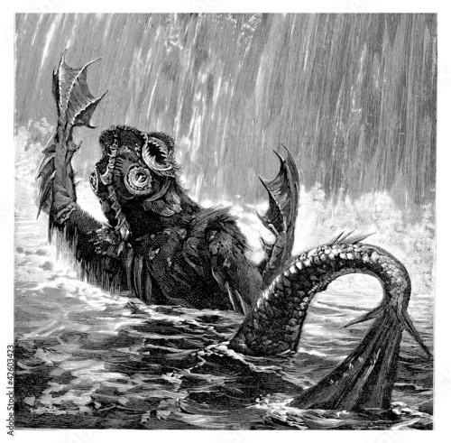 Illustration: Beautiful Fantasy Aquatic Monster Beautiful Fantasy Aquatic Monster