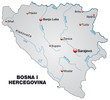Übersichtskarte von Bosnien-Herzegowina