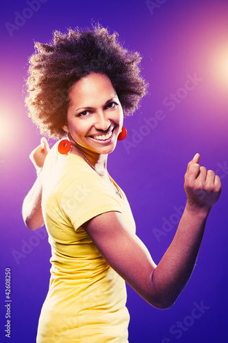 Photo: Afro american woman dancing Afro american woman dancing