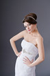Bride posing in studio shooting