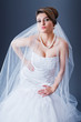 Beautiful bride in studio shooting