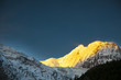 Gangapurna view in sunrise in Himalayas from Manang