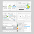 Website template elements with icons: Forms and Image Slider