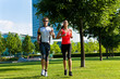 Urban sports - fitness jogging in the city