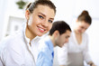Young business people working together