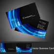 abstract colorful business card set technology vector