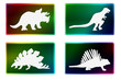 Rectangulo formas dinosaurios